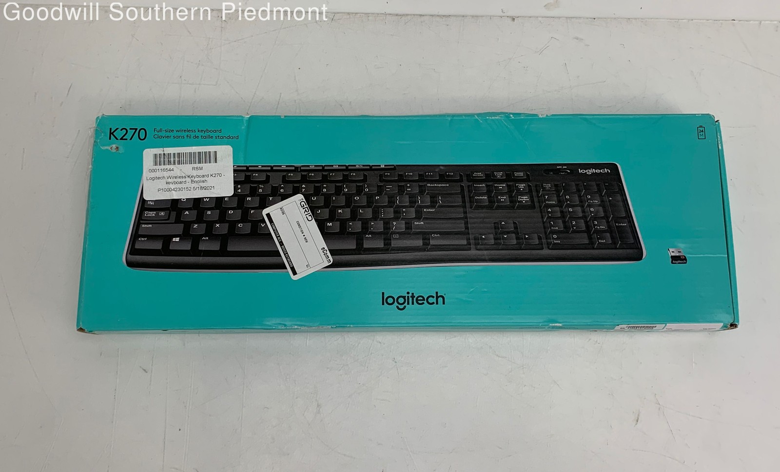 Logitech K270 Wireless Keyboard with USB Receiver Dongle - New