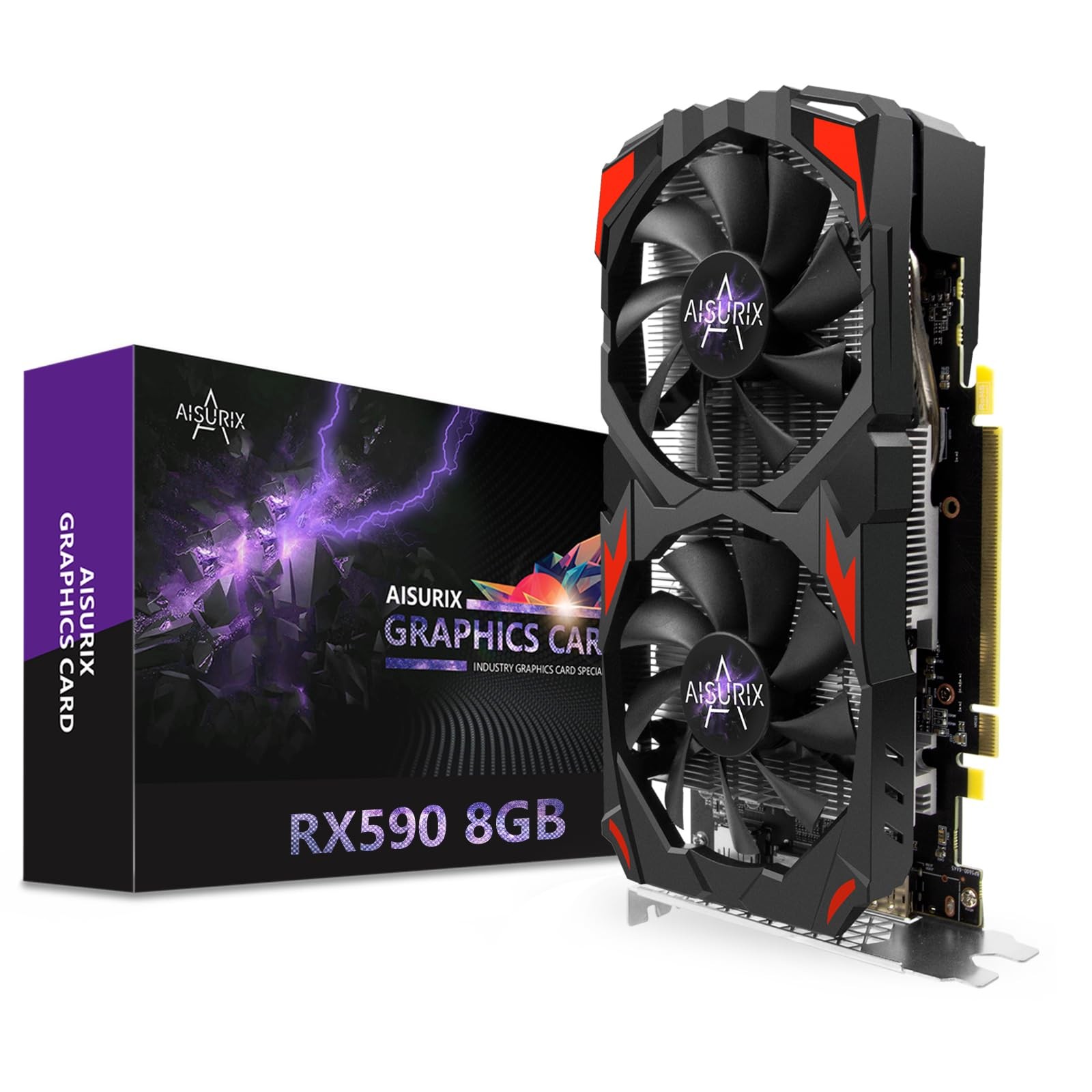 AISURIX RX 590 Graphics Card, Real 8GB, GDDR5, 256 Bit, 580 2304SP Pc...