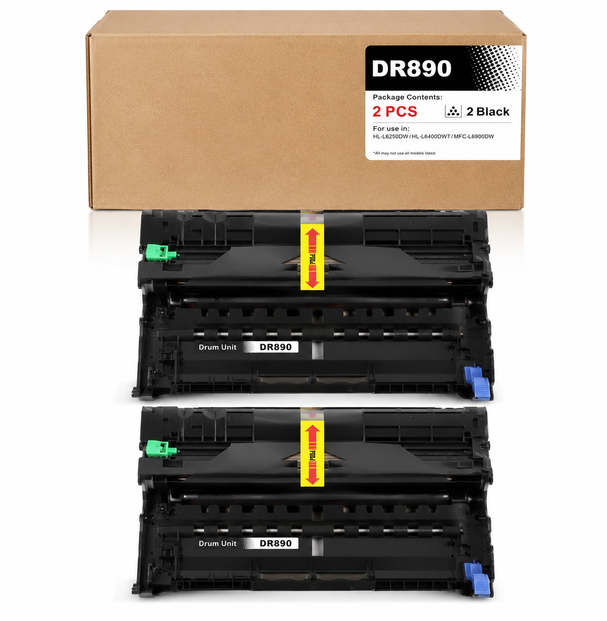 DR890 Drum Unit (2-Pack, High Yield) Replacement for Brother Printer