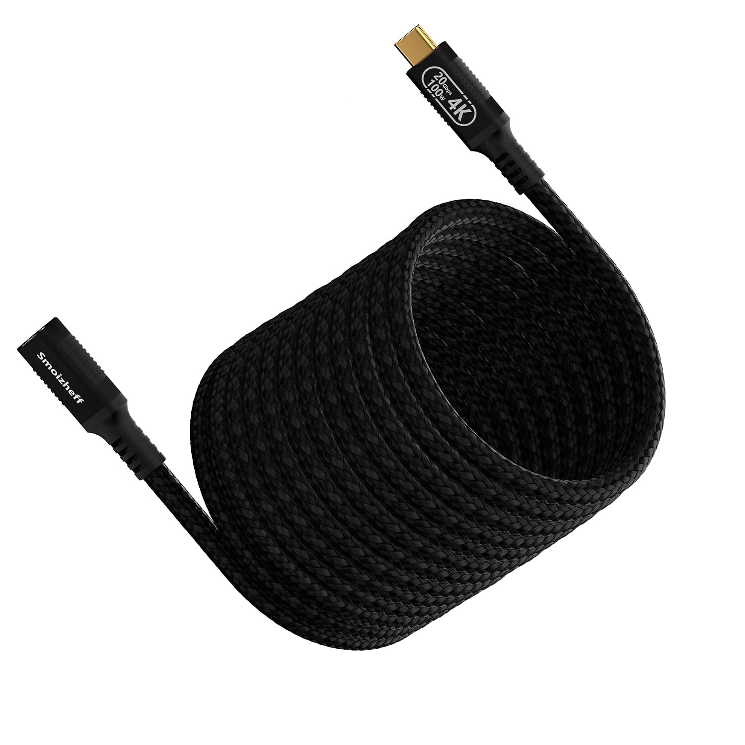 20Ft/6M USB C Extension Cable,Extra Length 20Gbps Data Transfer,100W Charging