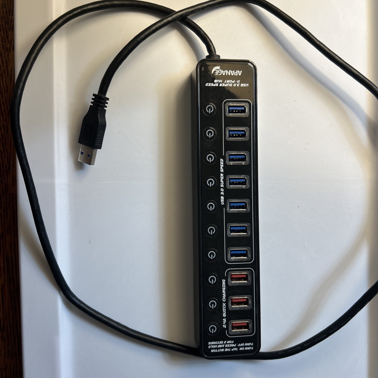 Powered USB 3.0 Hub USB 3.0 Data Hub 11 Ports - 7 USB 3.0 Data Ports + 4 Smar...