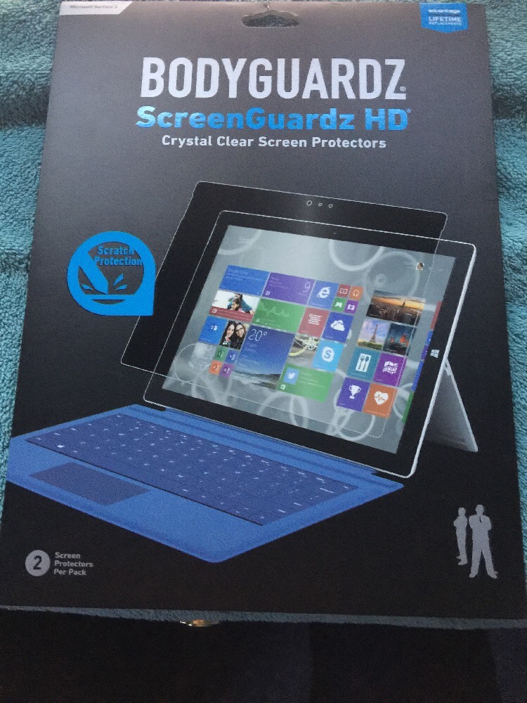 New BodyGuardz ScreenGuardz HD Clear Screen Protector for Microsoft Surface 3