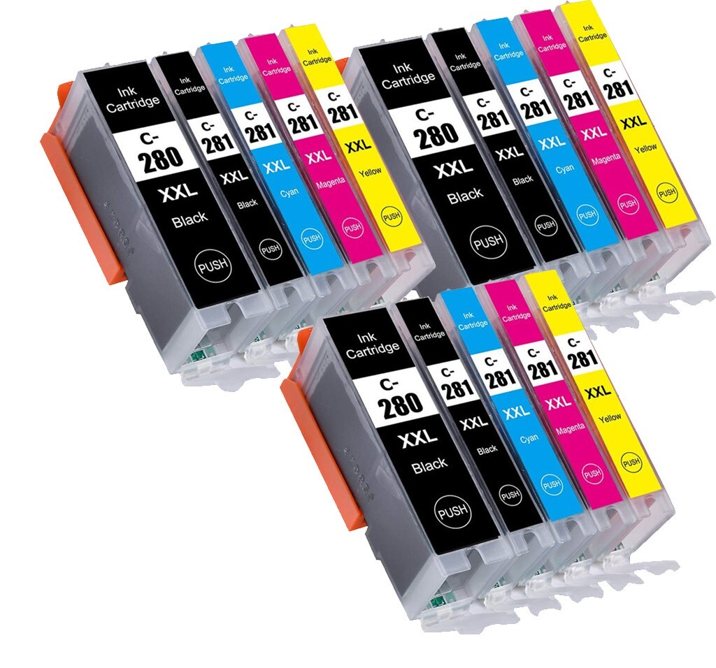 15P XXL Printer Ink Tank for PGI-280 CLI-281 Canon TR8620A TR8622A TS702A TS6320