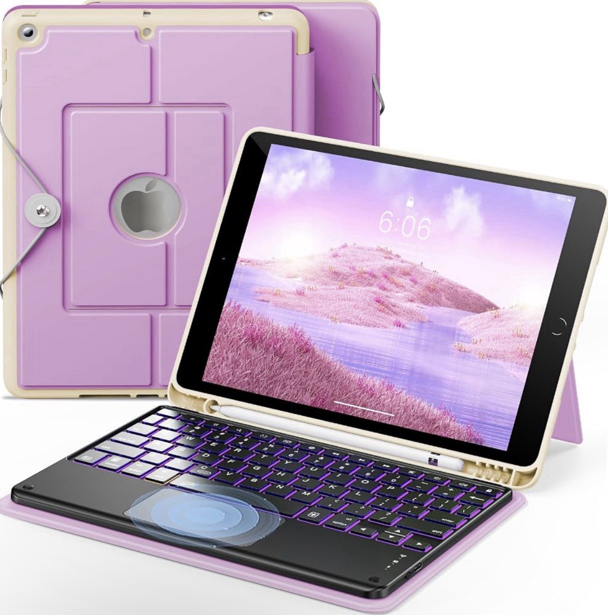 Keyboard Case for iPad 9th /8th/7th Gen 10.2 Inch Magnetic Bluetooth Keyboard