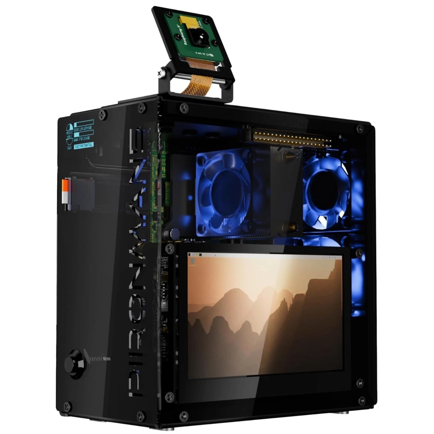Gaming Mini PC Case for Raspberry Pi 5 - Pironman 5 Pro Max%``