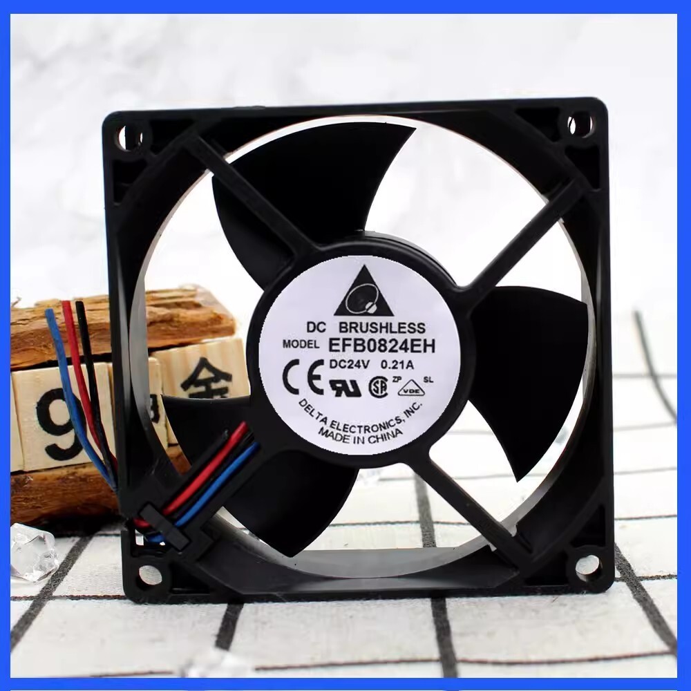 Delta EFB0824EH 8025 DC24V 0.21A 8CM 3-Wire Inverter Server Cooling Fan
