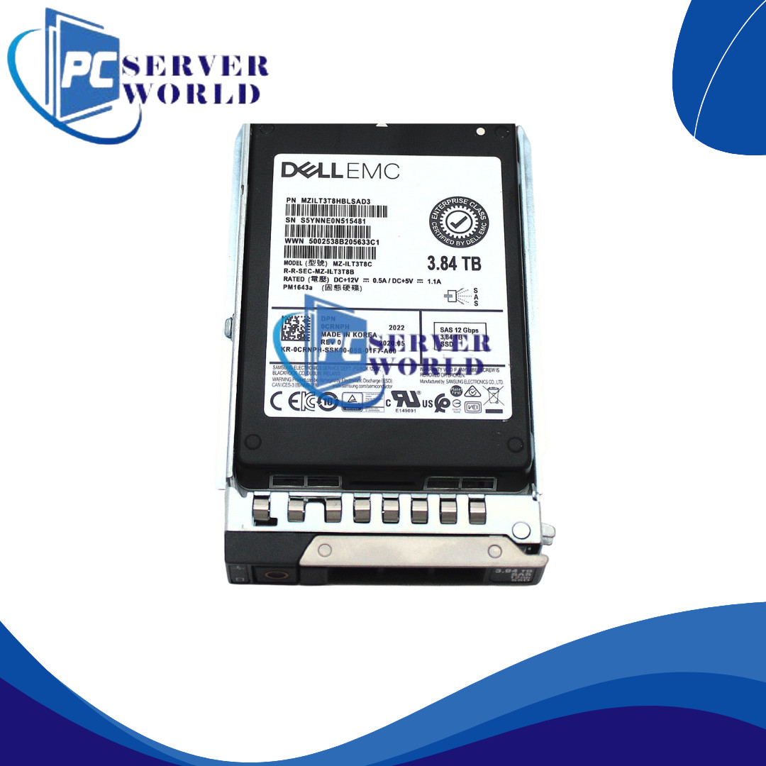 CRNPH DELL 3.84TB SAS 12GBPS READ INTENSIVE 2.5'' SSD HARD DRIVE 0CRNPH