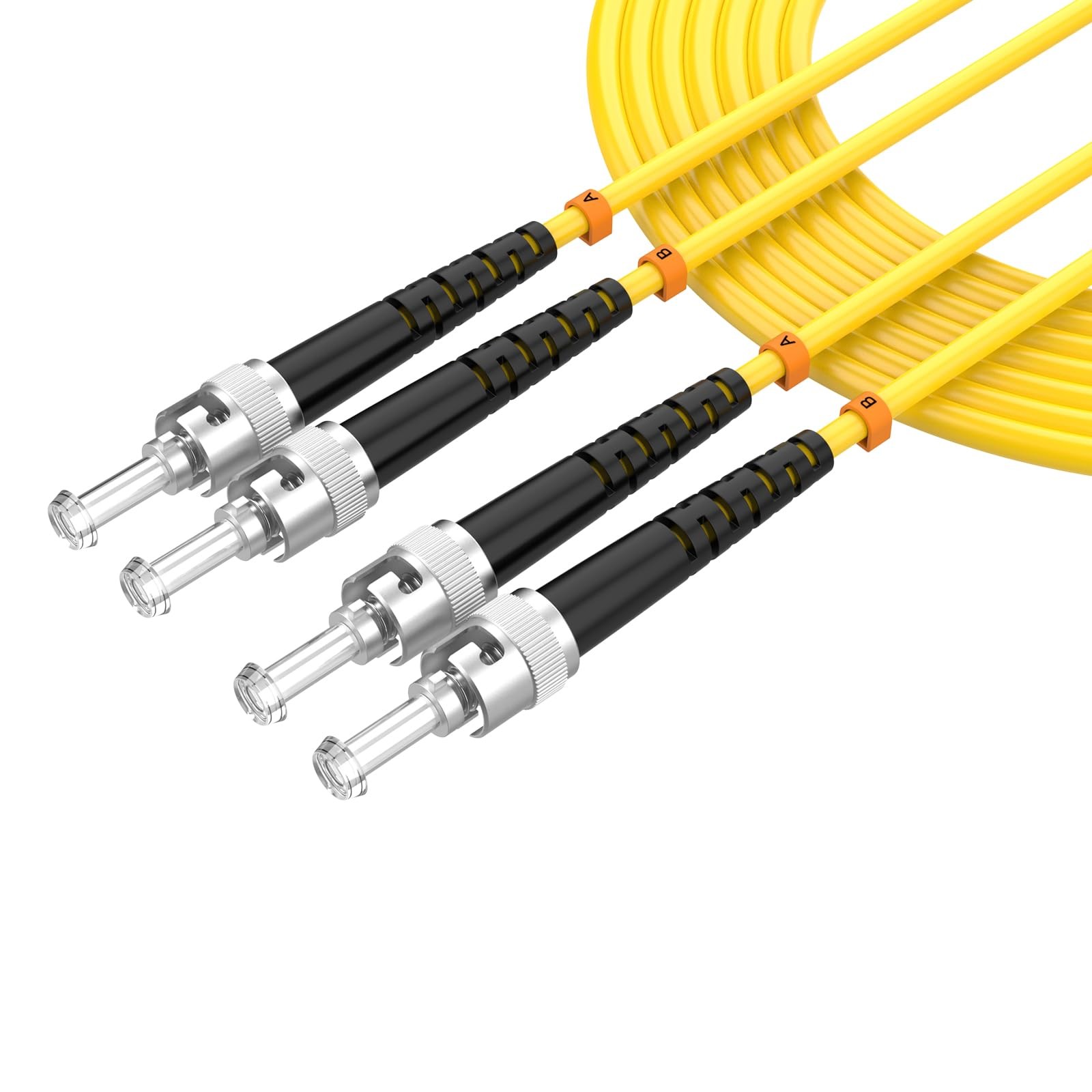 lidkew ST to ST Fiber Patch Cable 6M/19.7ft OS2 Single Mode Duplex 9/125μm, S...