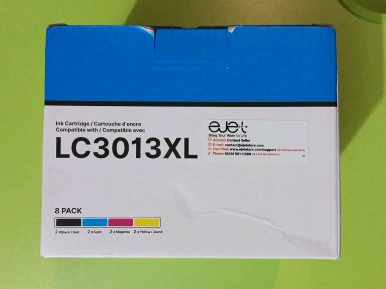 LC3013XL ejet Replacement Ink Cartridges Multi-Pack for Brother MFC-J895DW NEW