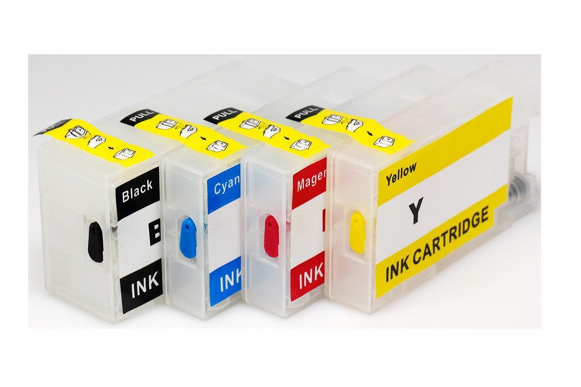 4 PK Empty Refillable Ink cartridges for Canon Maxify PGI 1200 XL MB2020 MB2320