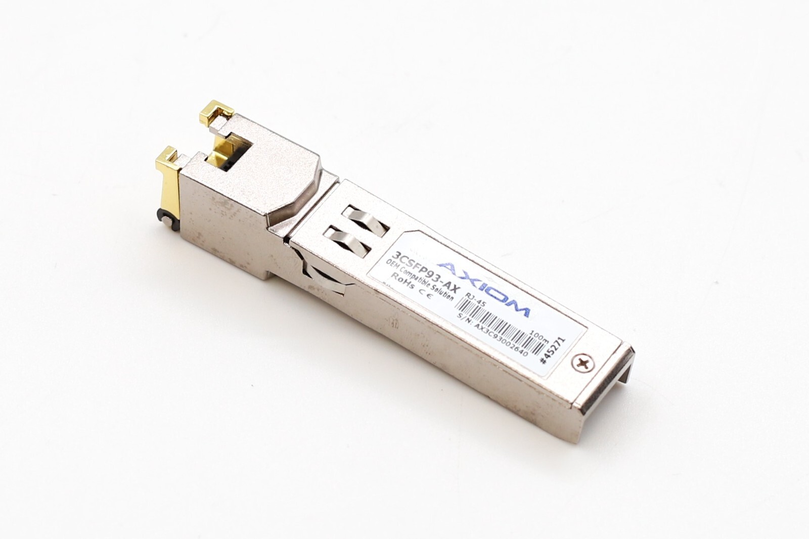 Axiom 1000BaseT SFP Gigabit Interface Transceiver Module P/N: 3CSFP93-AX Tested