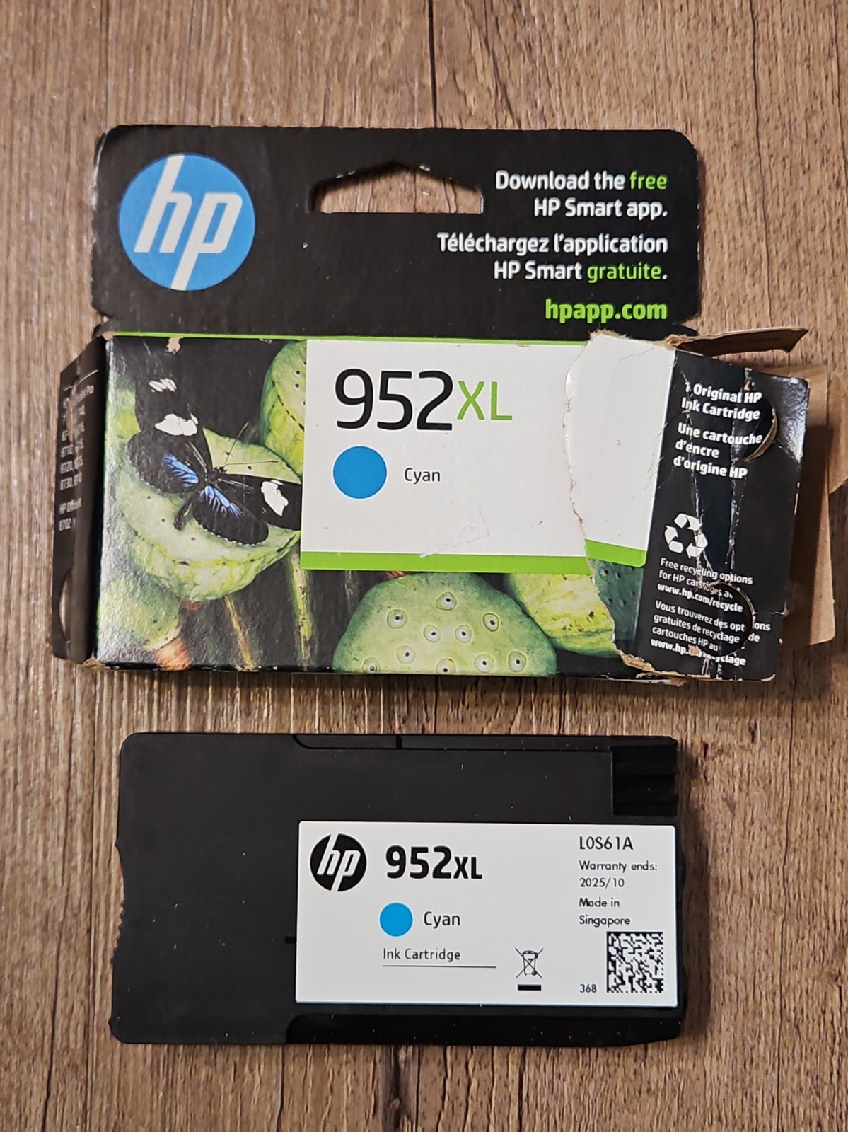HP 952XL Cyan High-Yield Ink Cartridge New Exp Oct 2025