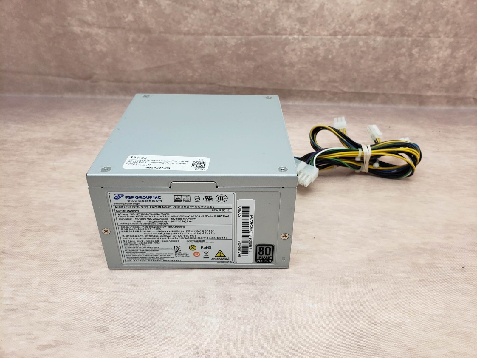 FSP Group Inc 450 WATT Switching Power Supply FSP450-50ETN
