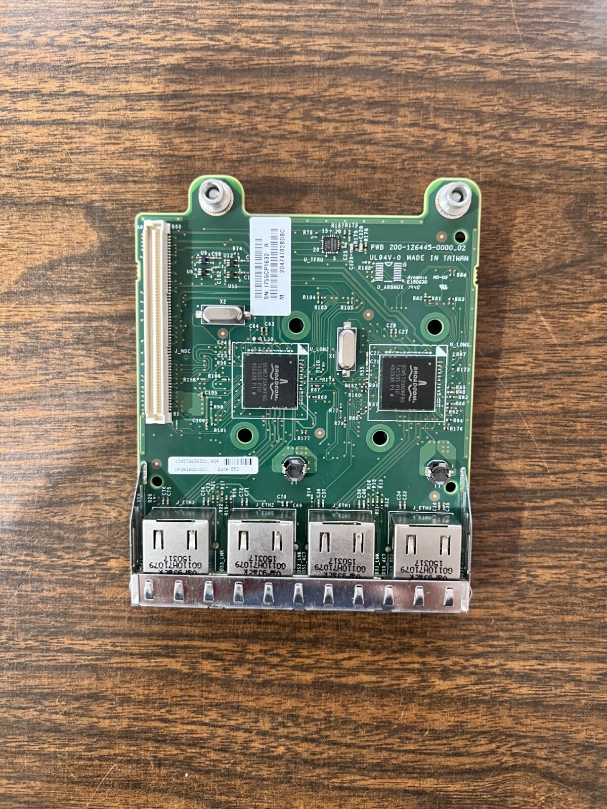 FM487 Dell Broadcom 5720 4-Ports 1000Base-T 1Gbps PCI-e Daughter Card 0FM487