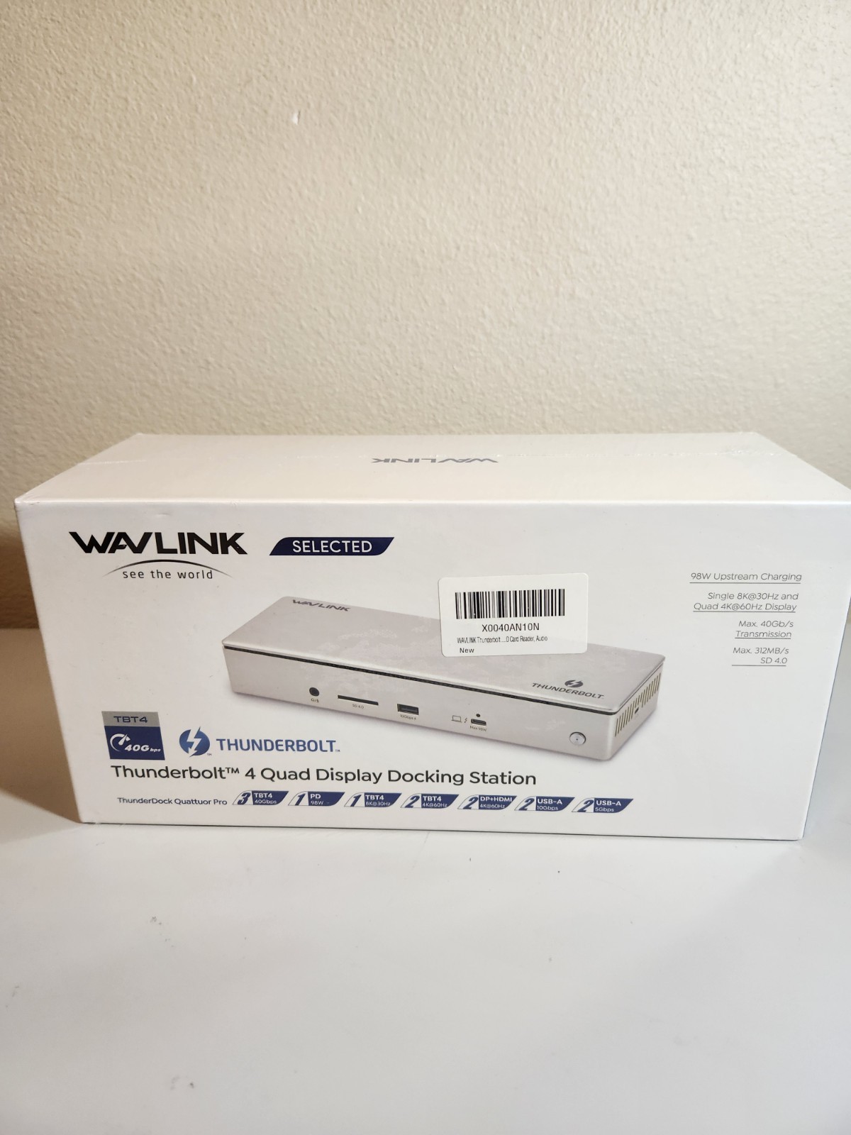 WAVLINK Thunderbolt 4 Quad Display Docking Station BRAND NEW WL-UTD41 PRO
