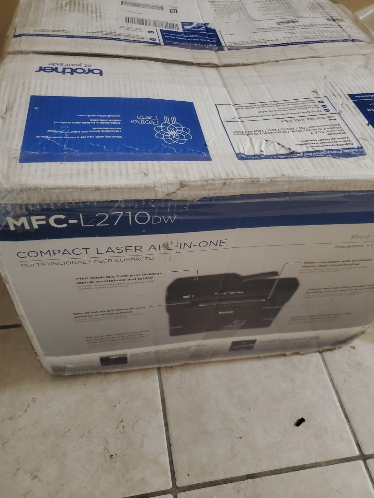 Brother MFC-L2710DW Multi Function Printer All In one Open Box 200 Pages Printed