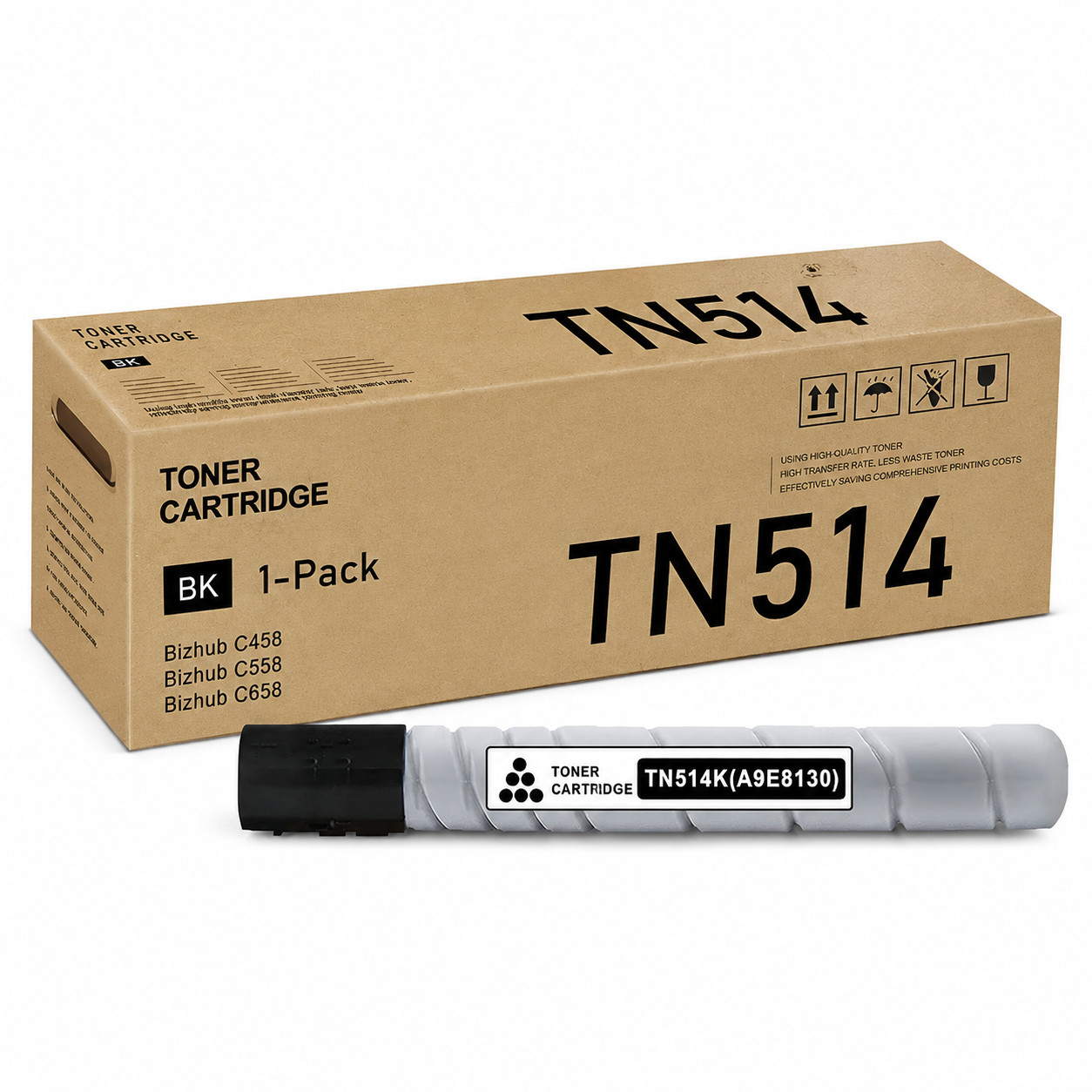 1BK TN-514 Toner Cartridge Compatible Replacement for  Bizhub C458 C558 C658