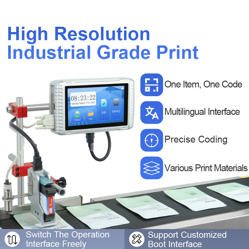 12.7mm Automatic Inkjet Printer Without Conveyor for Food Date Expiry