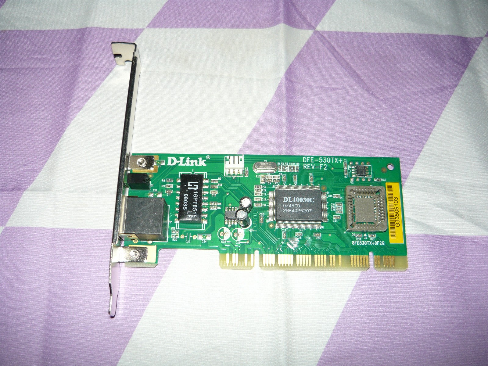 Vintage D-Link DFE-530TX Rev F2 PCI Network Card 10/100 Used