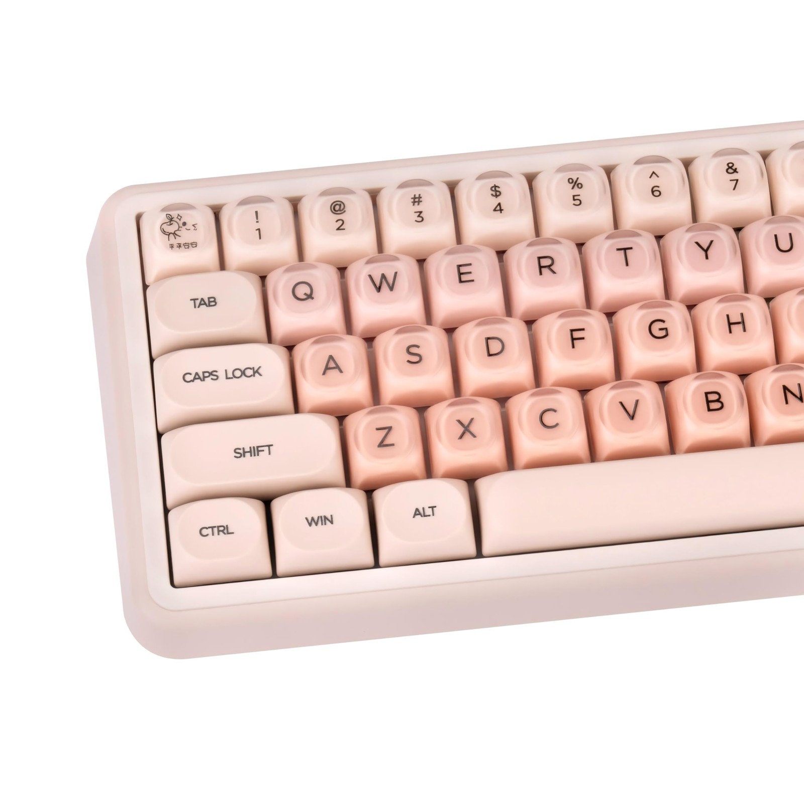 MOA Profile PBT Keycaps Jelly Keycap Foundation 136 Keys Cute Pink US Layout