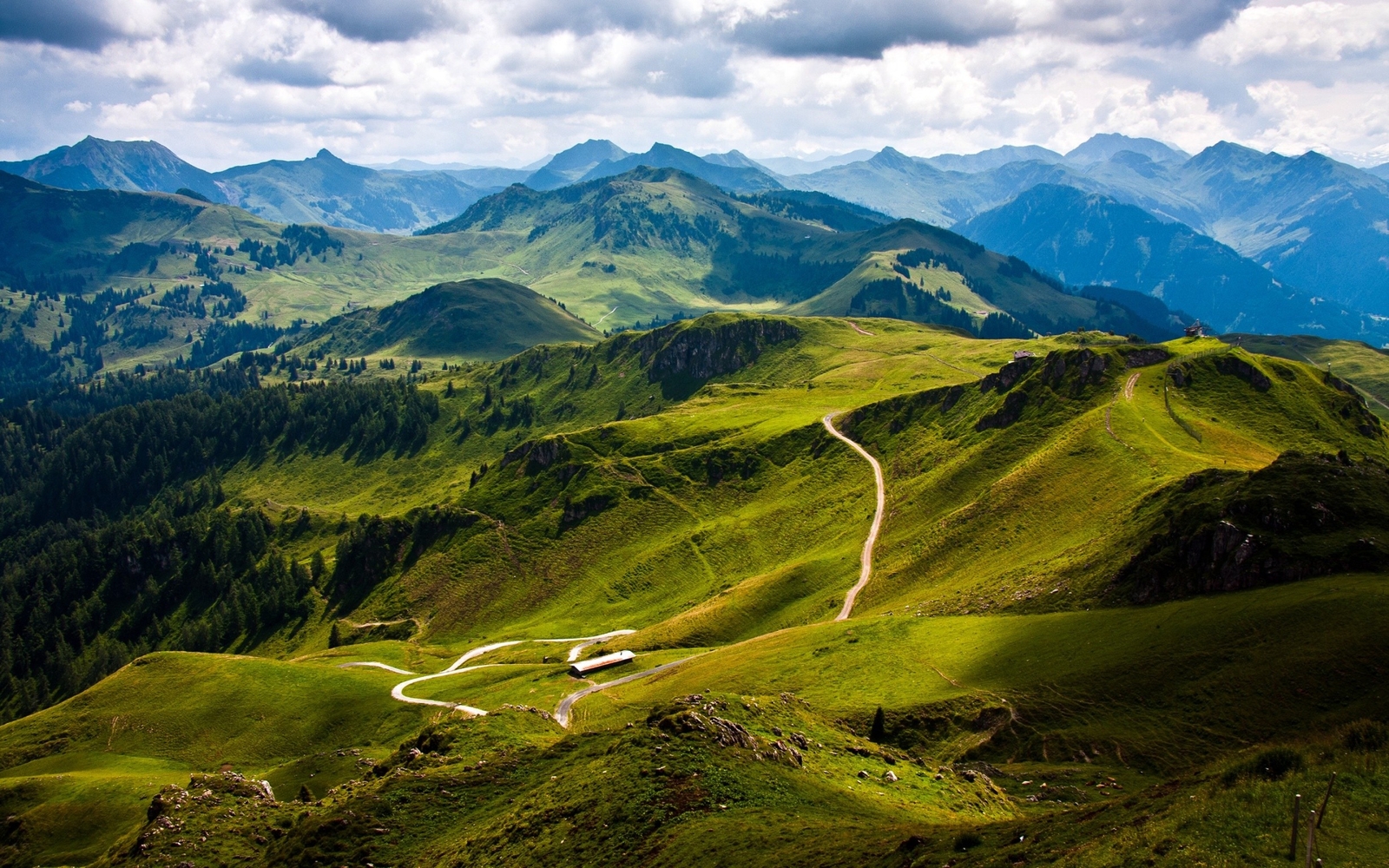 Landscape nature alps Custom Gaming Mat Desk
