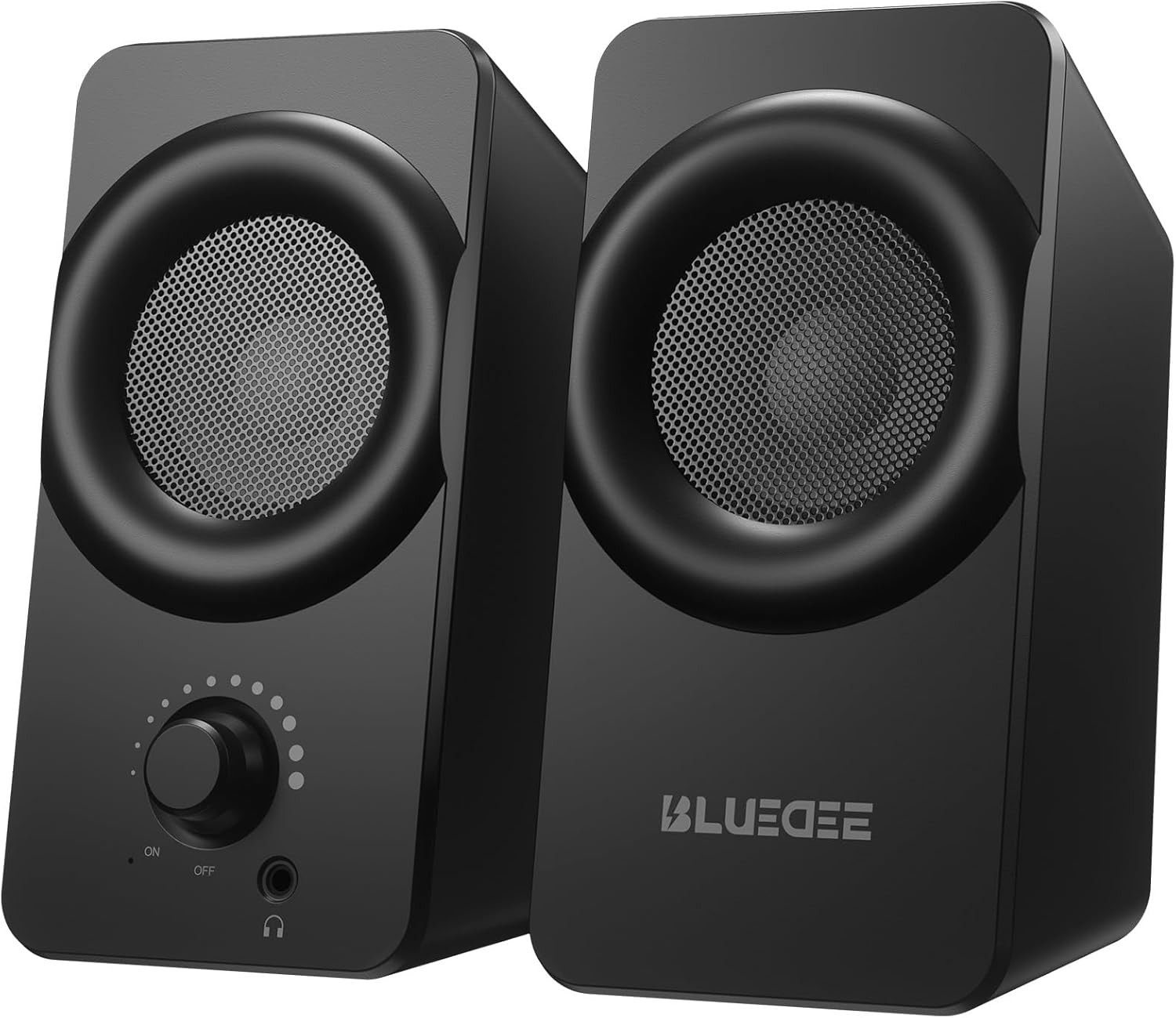 Computer Speakers for Desktop PC, Dual Driver PC Speakers with RGB Lights, Plug