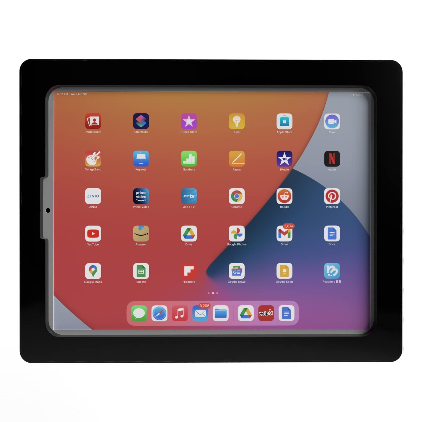 Anti-Theft Acrylic VESA Enclosure for Apple iPad Pro 12.9" 2018 2020 2021 wit...