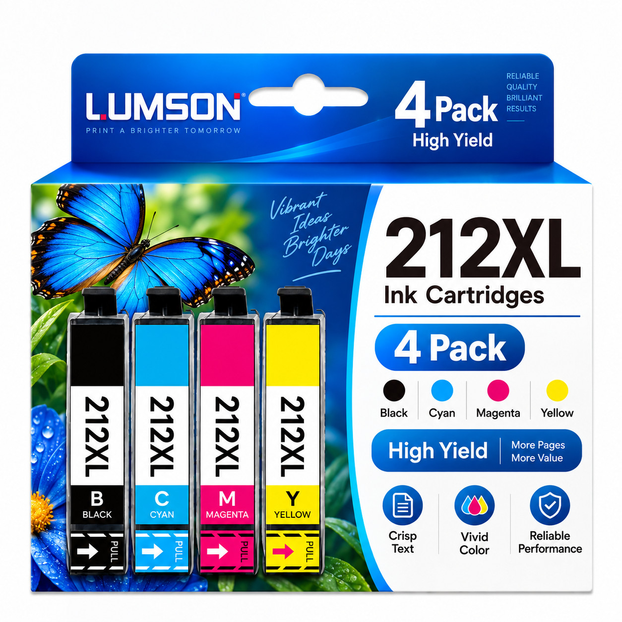 212  212XL Ink Cartridges Chip Compatible For 212XL XP-4100 XP-4105 WF-2810