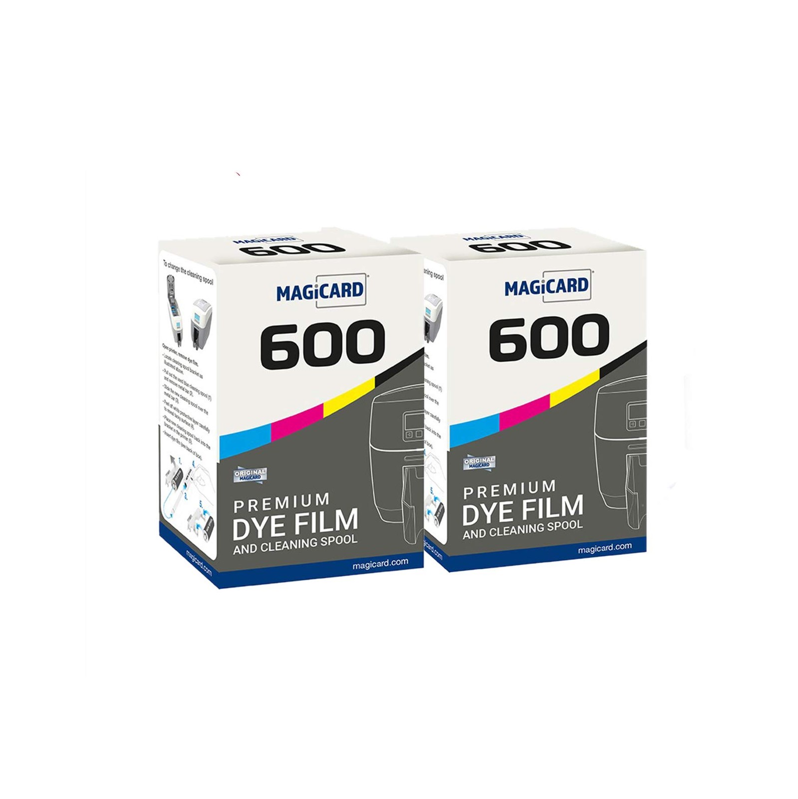 Bodno 2 x Magicard 600 Printer MB250YMCKOK Color Ribbon YMCKOK 250 Prints Softwa