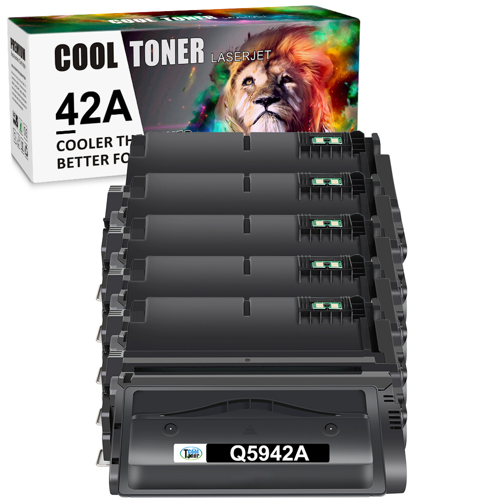 5PK Toner Q5942A Compatible With HP 42A LaserJet 4250 4350 4250dtnsl 4350dtnsl