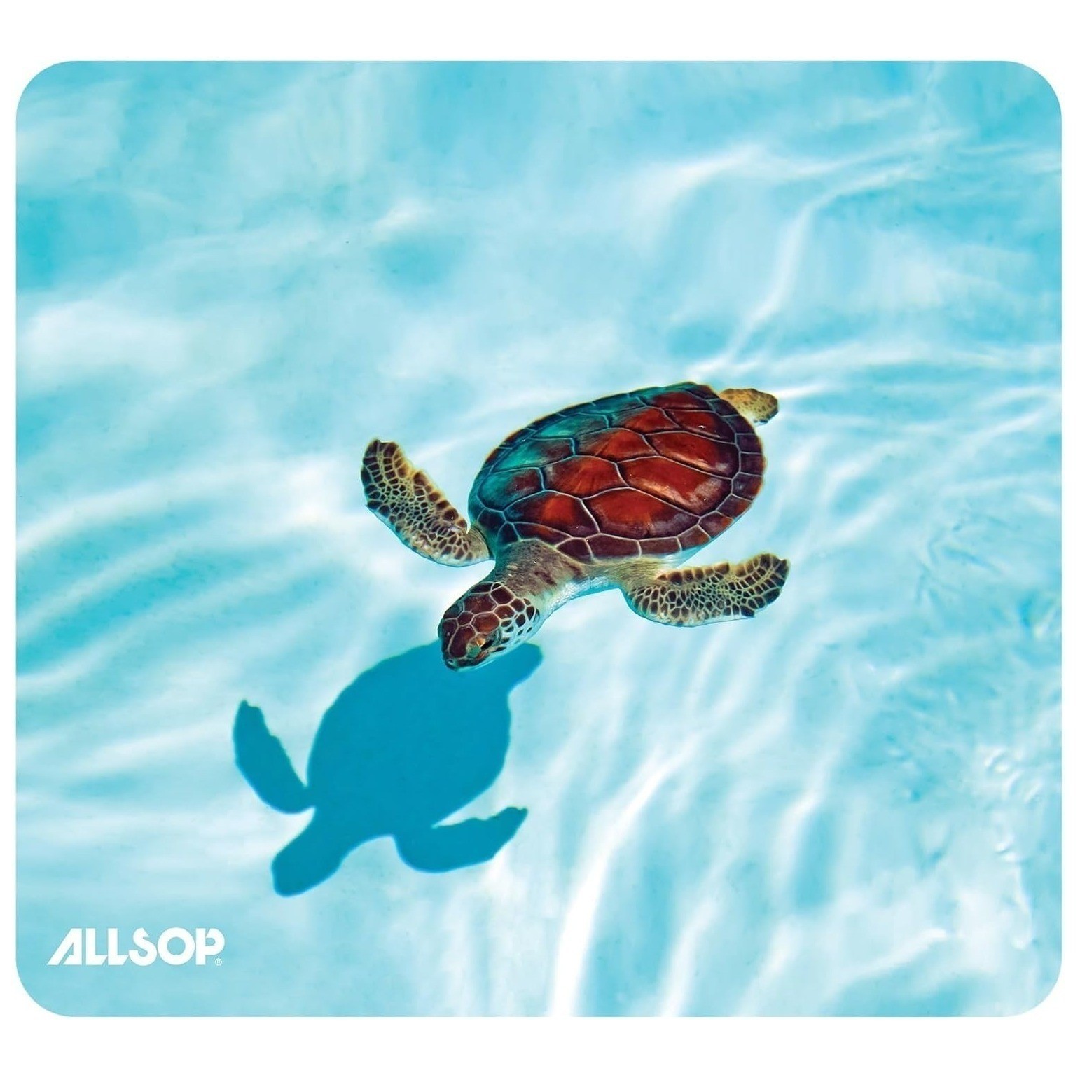 Allsop Naturesmart Mouse Pad Turtle Design Soft Non-Skid Base 8.5 in X 8 in