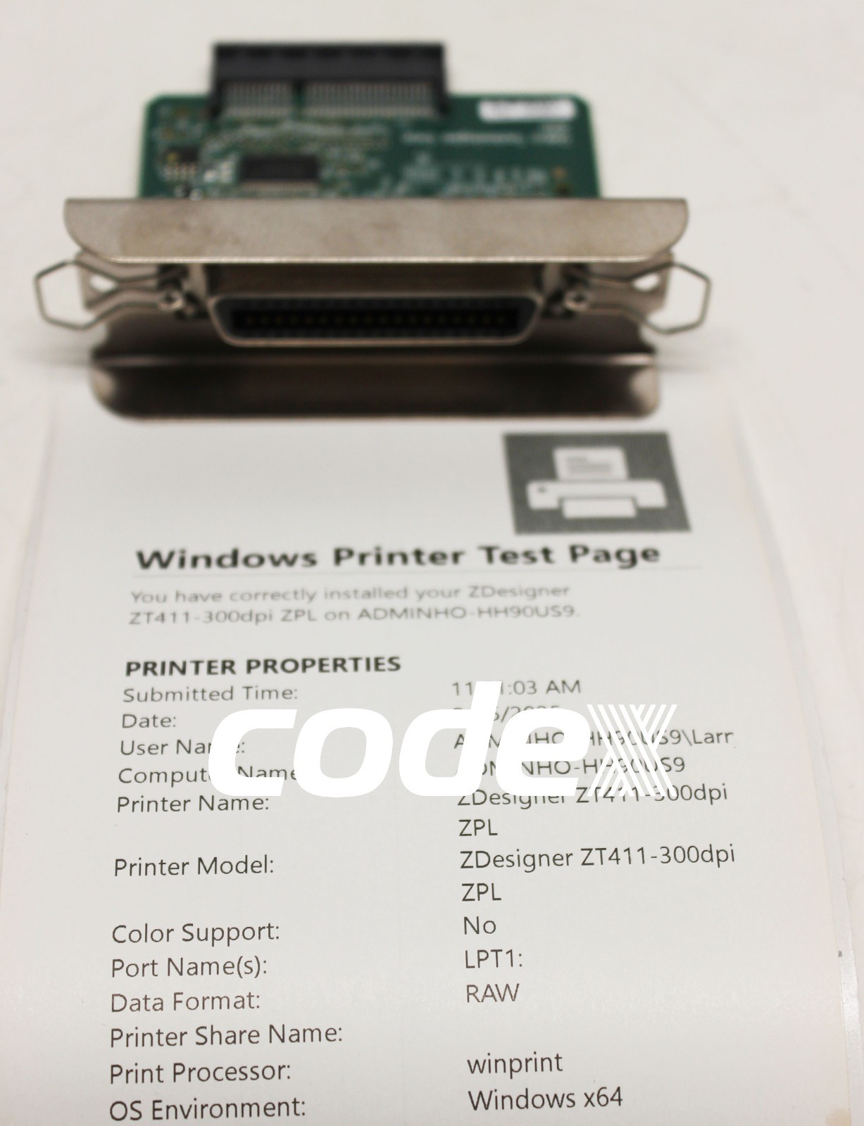 Zebra P1058930-075 Parallel Port ZT411 ZT421