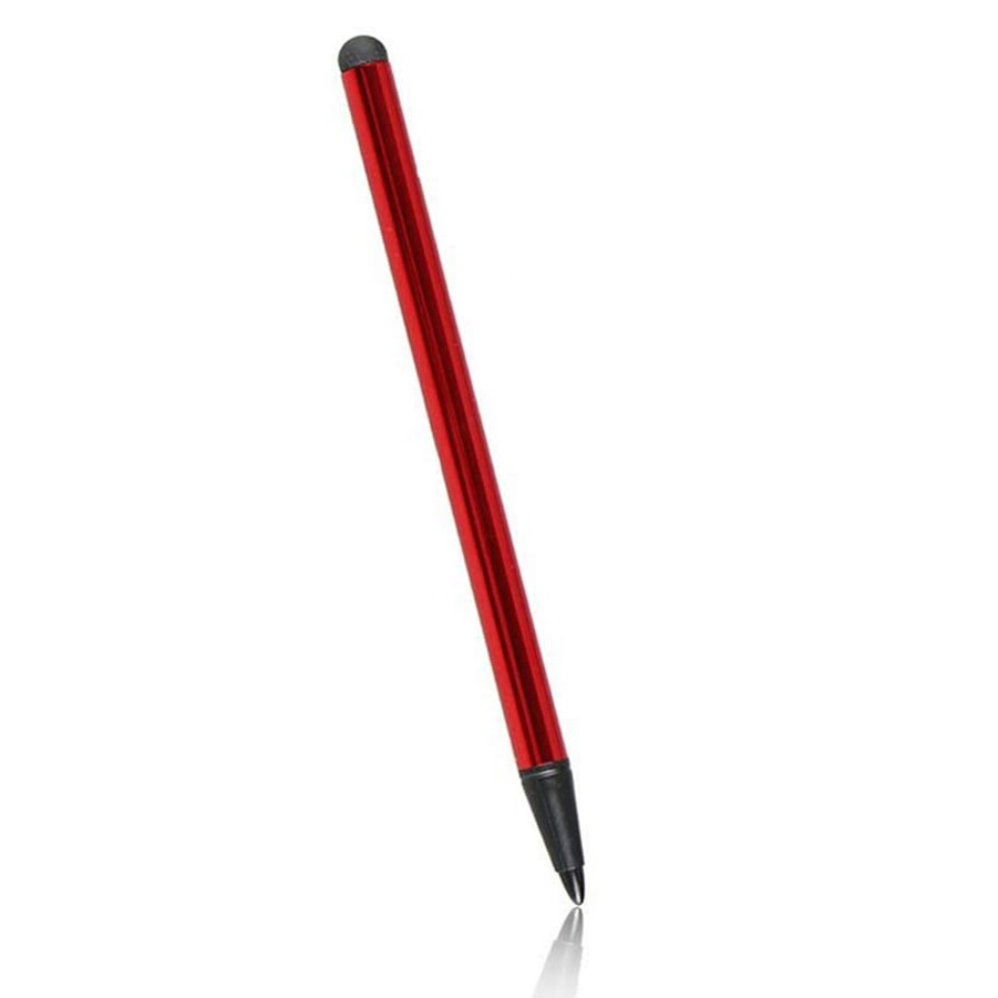 Capacitive and Resistive Red Stylus Pen Touch Compact for Smartphones