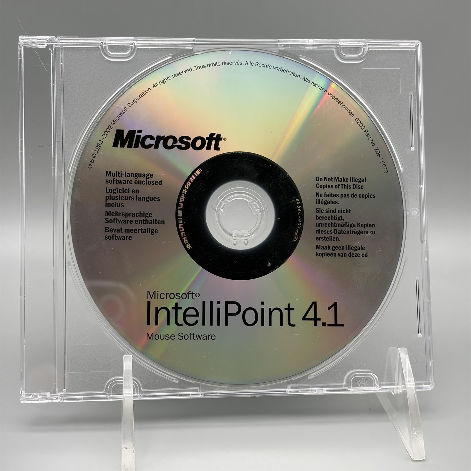 Vintage 2002 Microsoft IntelliPoint 4.1 Mouse Software Driver CD-ROM Multi-Lang