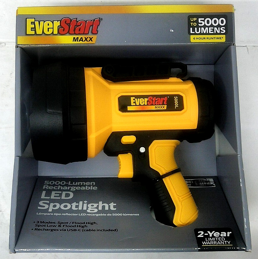 EverStart Maxx  5000 Lumens Rechargeable LED Spotlight