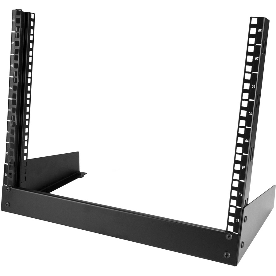 StarTech 2-Post 8U Desktop Server Rack, Open Frame 19in Computer Rack, Small