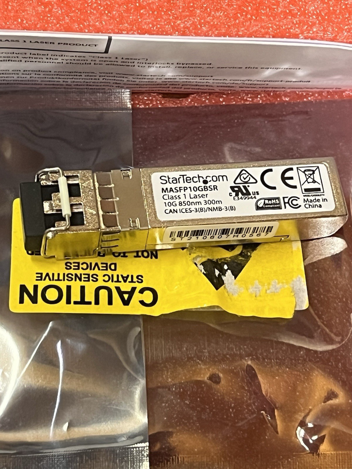 StarTech MASFP10GBSR Cisco Meraki MA-SFP-10GB-SR Comp 10G SFP+ Module Open Box