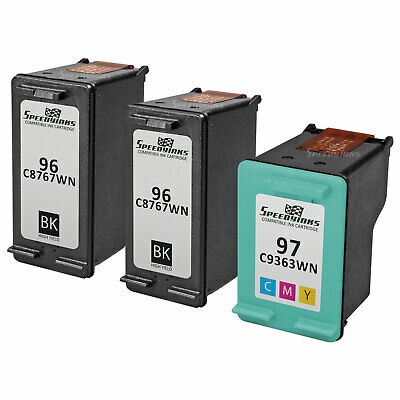 3PK DI Ink Cartridge for HP 96 (2xblk) & HP 97 (1xColor) Deskjet 6940 5940 9800