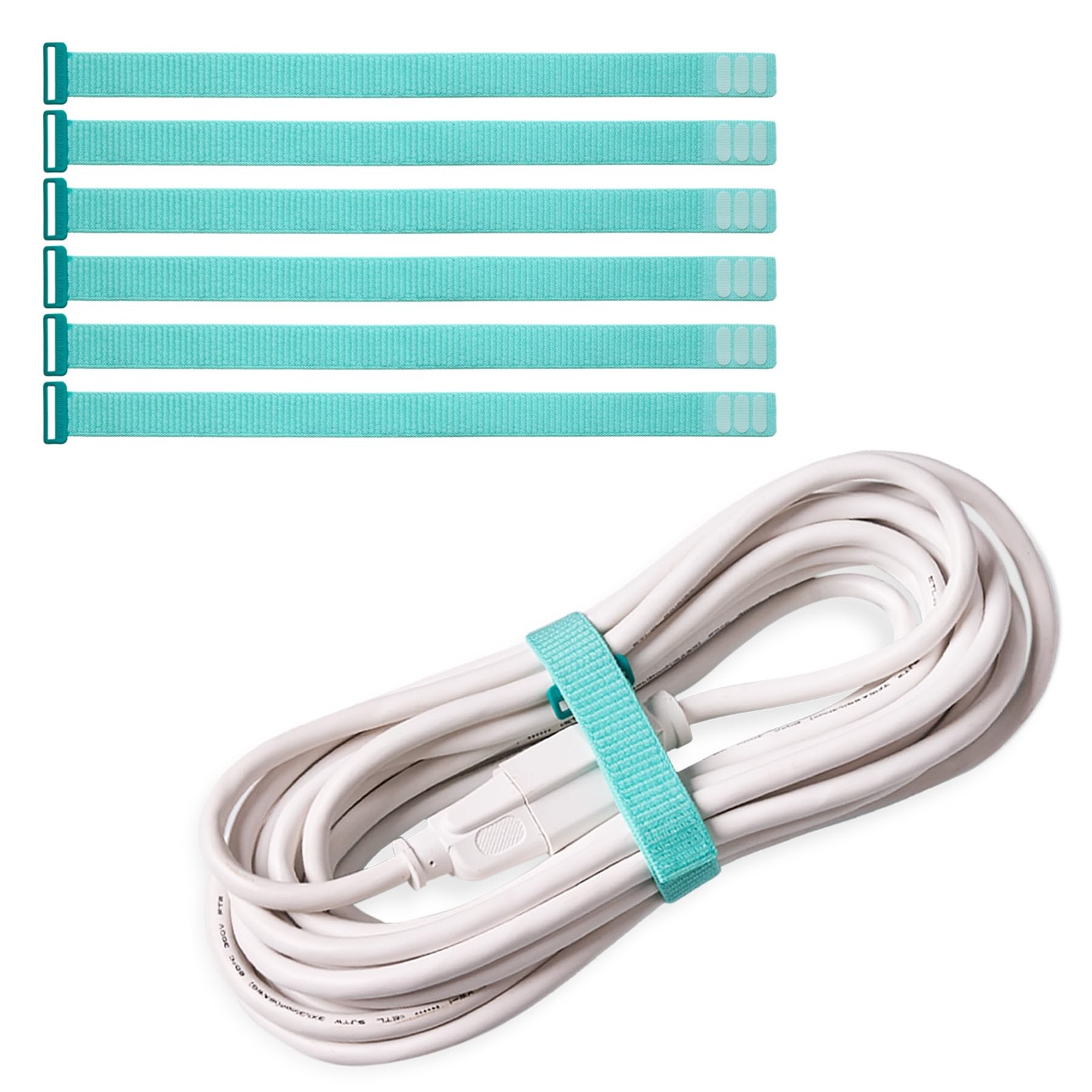 Cinch Straps - 12" (6-Pack) Turquoise