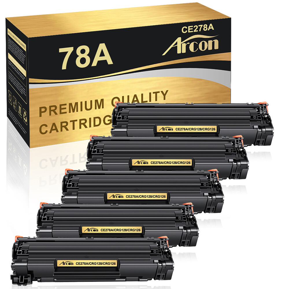 5PK Black CE278A 78A Toner Compatible With HP LaserJet M1536dnf P1606dn P1566