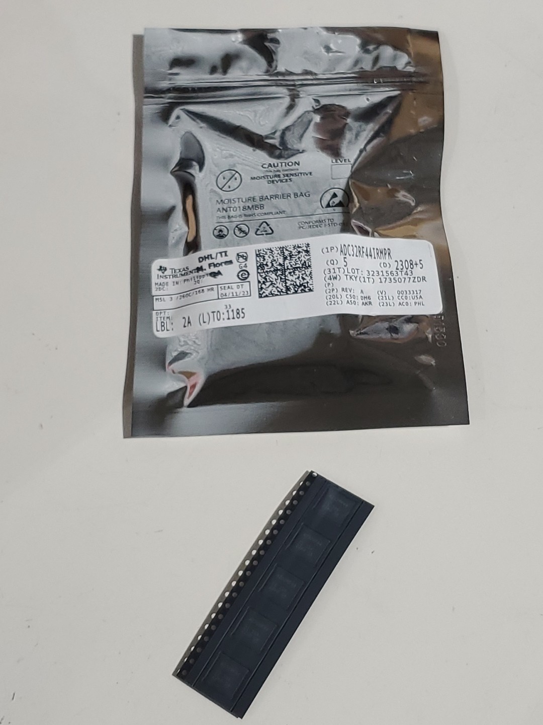 Lot Of 5 Texas Instr. ADC32RF44IRMPR Dual-Channel, 14-Bit, 2.6-GSPS RF-Sampling 