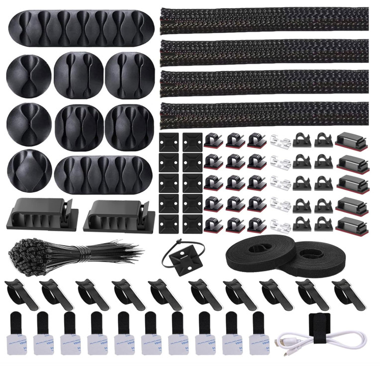 Cable Management Kit - 152 Pcs Complete Organizer Set