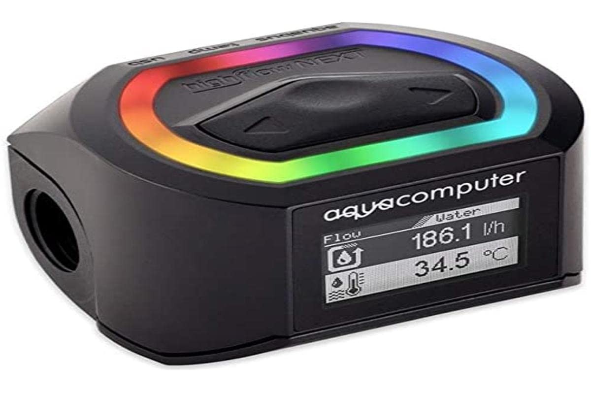 Aquacomputer G1/4 Next Rgbpx Flow Sensor - High Flow (53293)