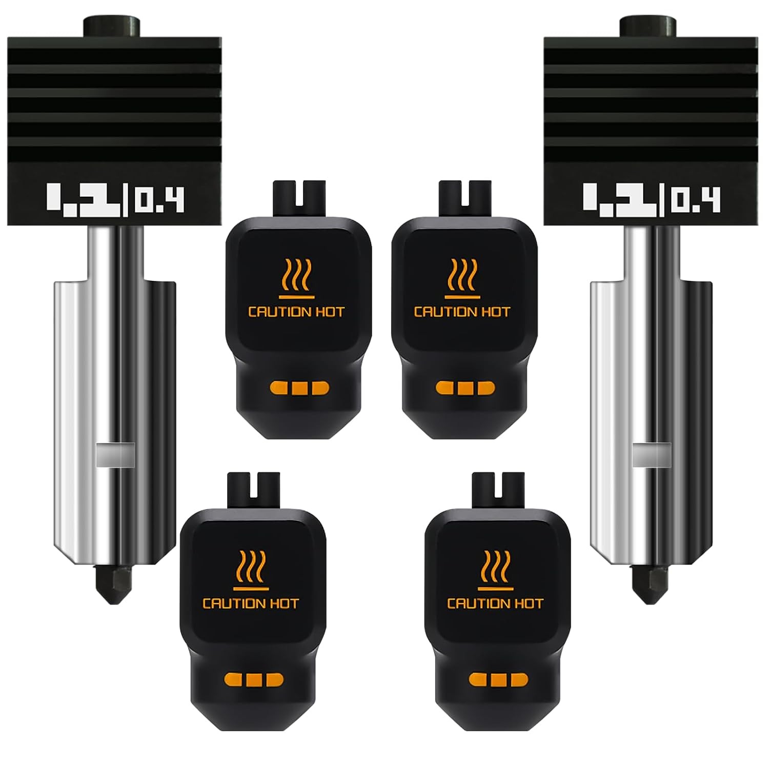 2PK 0.4mm Universal Standard Nozzle for Bambu Lab P2S/X2D/H2D/H2C/H2S/A1 Hotend