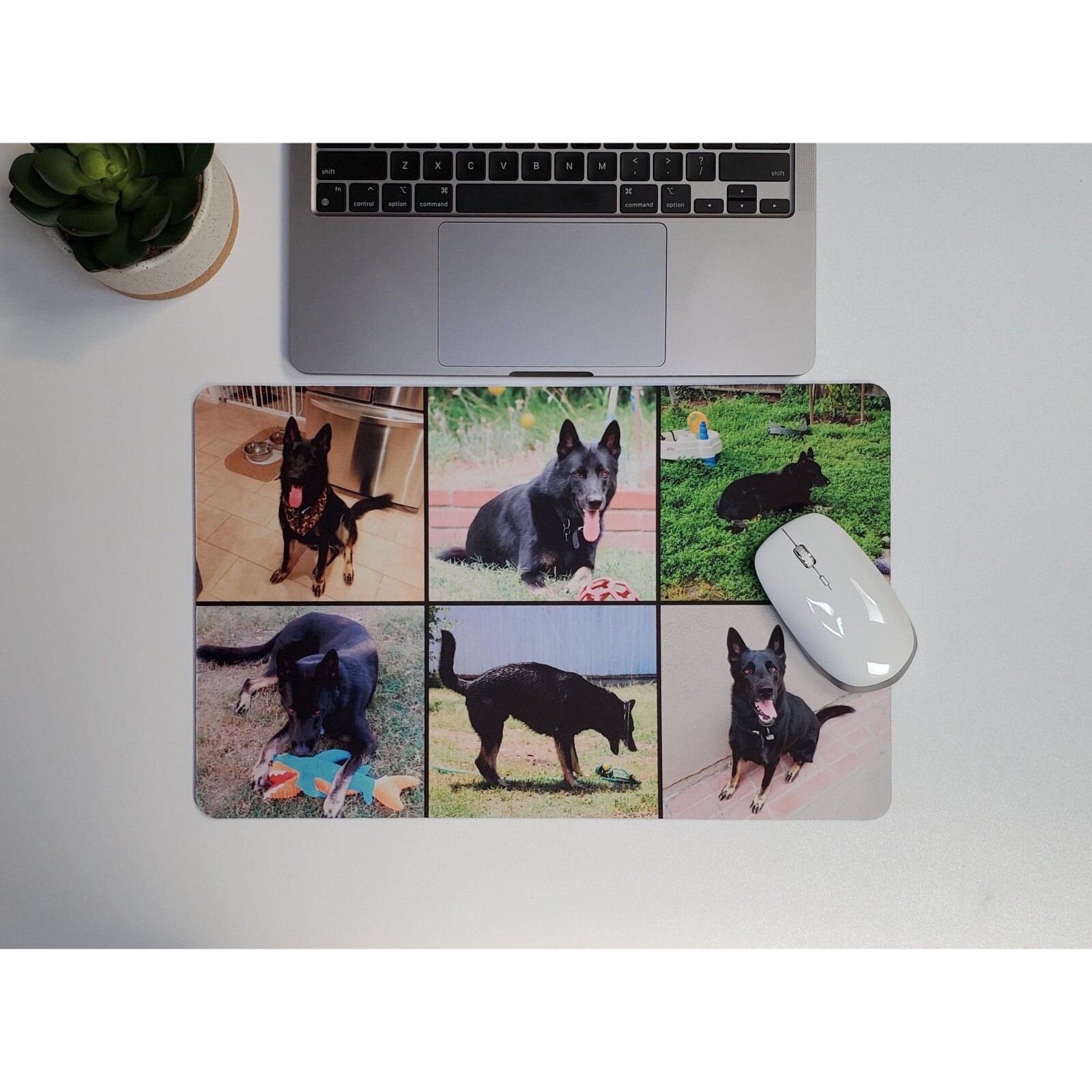 Large Custom Photo Collage Mouse Pad 16 x 10 | Desk Mat | Add up to 9 Photos