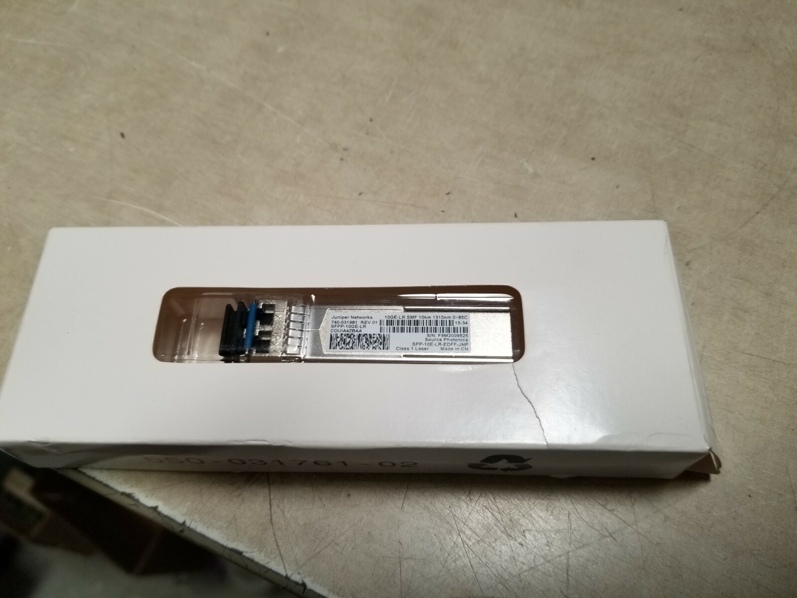 JUNIPER NETWORKS GENUINE 740-031981 REV 01 SFPP-10GE-LR-B 1310NM TRANSCEIVER