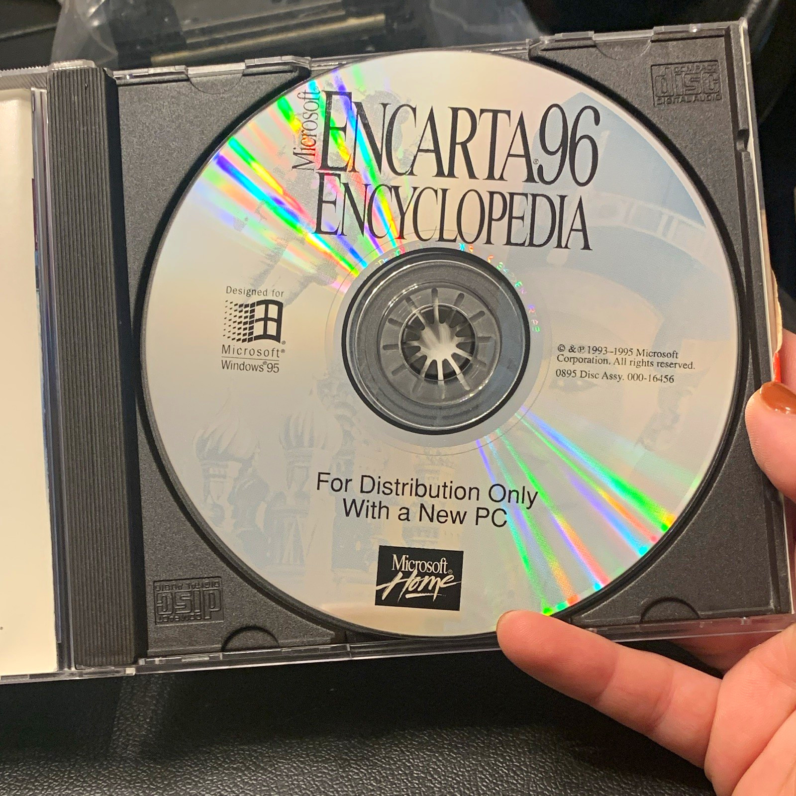 Microsoft Encarta 96 Encyclopedia CD-ROM Windows 95 English OEM For New PC