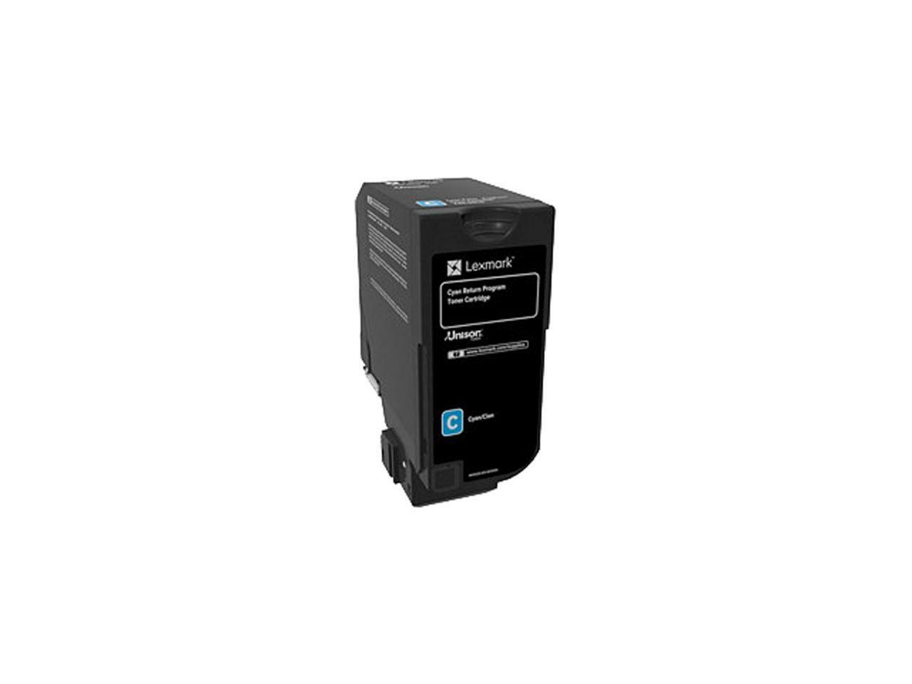 Lexmark 74C00CG TAA Return Program Toner Cartridge - Cyan