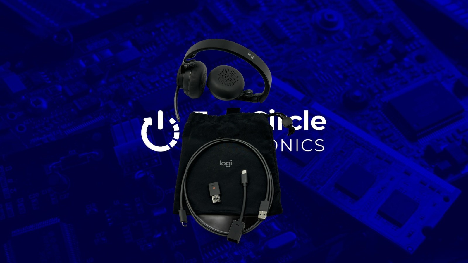 Logitech Zone Wireless Plus Headset Model A00082 with accessories. Used.
