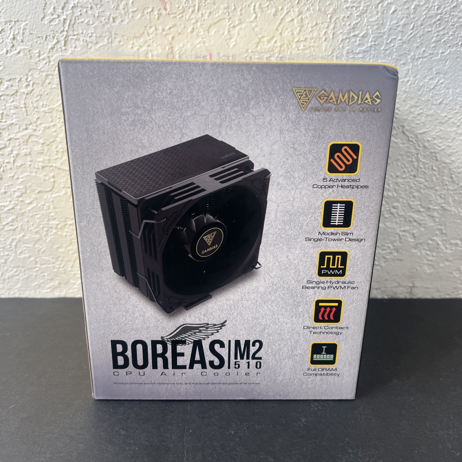 GAMDIAS - BOREAS M2-510 AMD/Intel CPU Air Cooler, 5 high performance Copper Heat